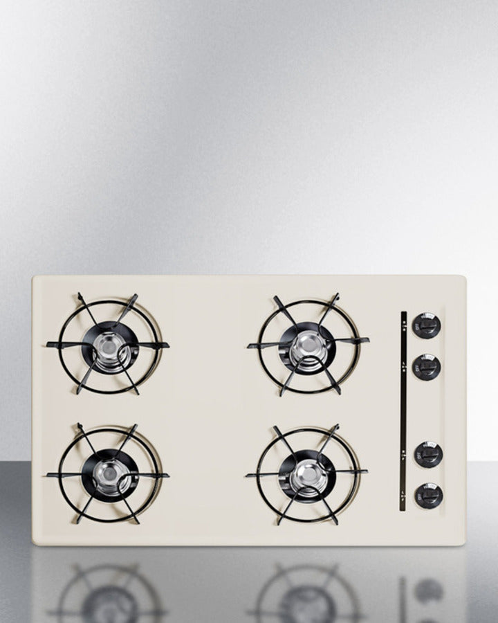 Summit 30" Wide 4 Burner Gas Cooktop Bisque - SNL053