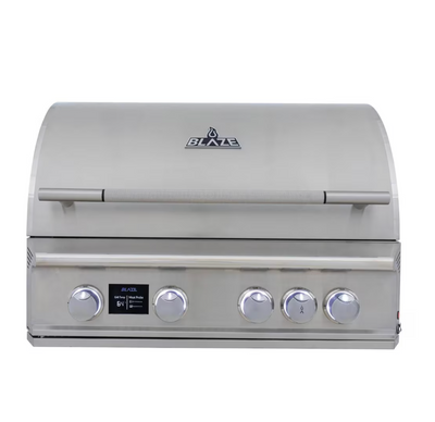 Blaze LTE PRO 32-Inch 4-Burner Built-in Natural Gas Grill w/ Digital Temperature Screen & Rear Infrared Burner - BLZ-4LTEPRO-NG