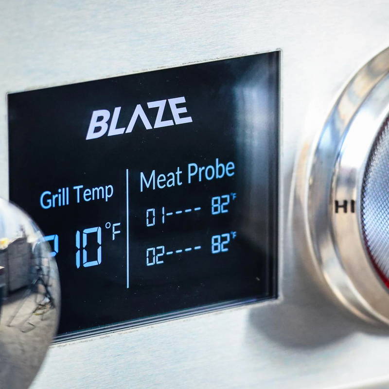 Blaze LTE PRO 32-Inch 4-Burner Built-in Natural Gas Grill w/ Digital Temperature Screen & Rear Infrared Burner - BLZ-4LTEPRO-NG
