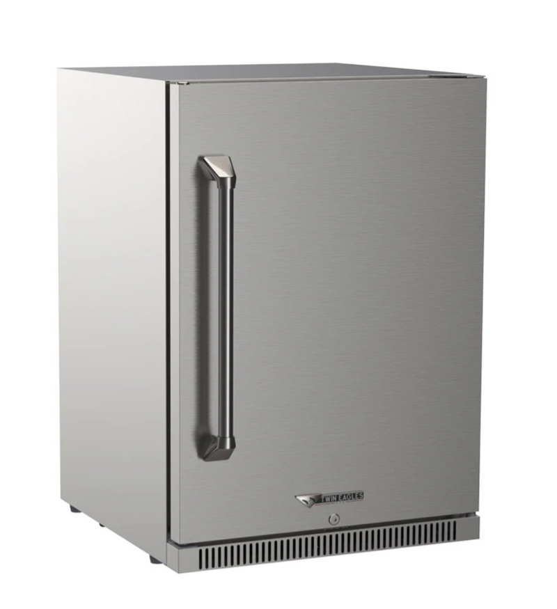 Twin Eagles 24-Inch Right Hinge Outdoor Fridge w/ Lock- TE24F