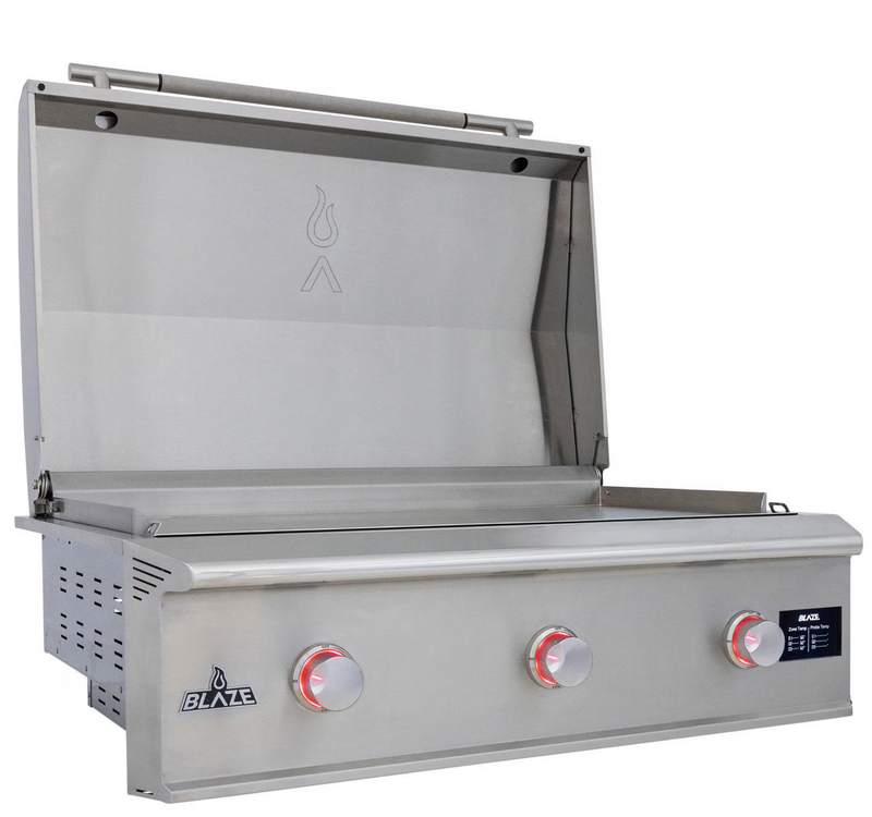 Blaze LTE PRO 40-Inch Built-in Natural Gas Griddle w/ Digital Temperature Screen & Lift-Assist Lid - BLZ-GRIDDLE40-NG