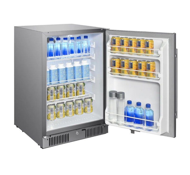 Blaze 20-Inch 4.3 Cu. Ft. Outdoor Rated Refrigerator w/ Lock - BLZ-SSRF20-4.3