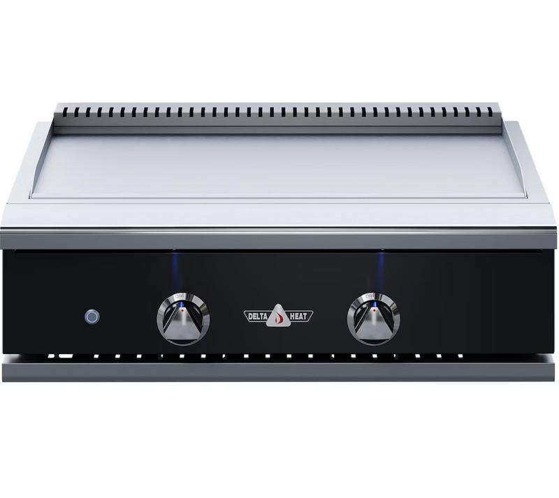 Delta Heat 32-Inch Built-In Propane Teppanyaki Griddle - Black Control Panel - DHTG32-KL