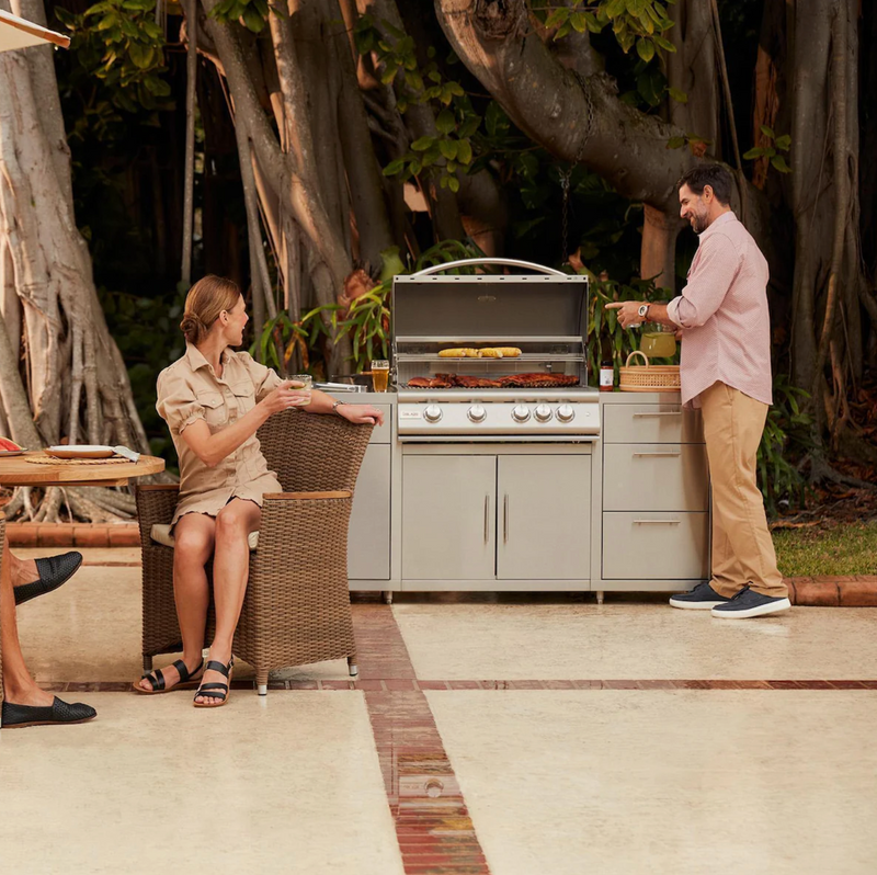 Blaze LTE+ Marine Grade 32-in Propane Gas Grill with Stainless Steel Island- BLZ-4LTE3MG-LP + BLZ-SS-ISLAND-RO
