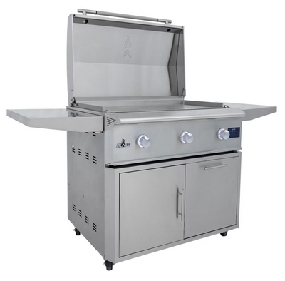 Blaze LTE PRO 40-Inch Built-in Natural Gas Griddle w/ Digital Temperature Screen & Lift-Assist Lid - BLZ-GRIDDLE40-NG + BLZ-GRIDDLE40-CART-LTSC