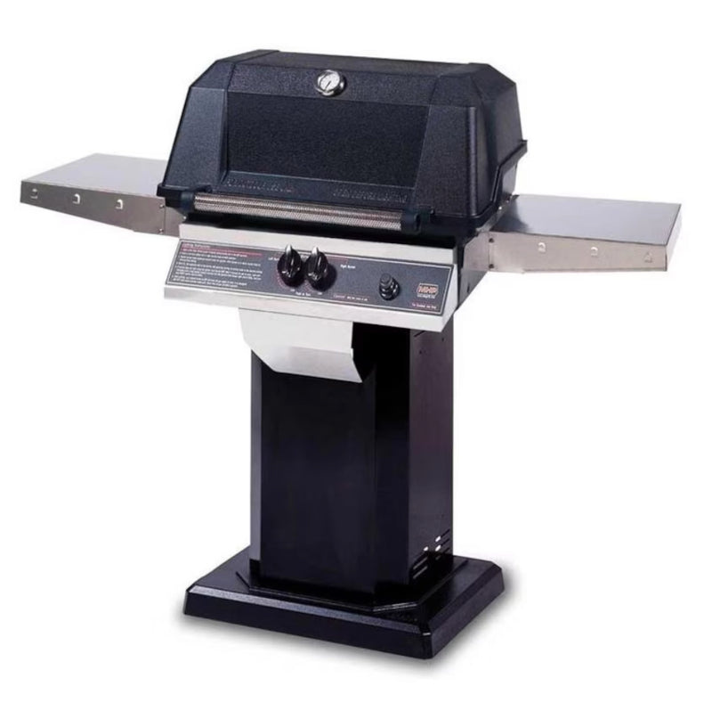 MHP WNK4DD - 57-Inch 2-Burner Black Patio Base Grill with Stainless Steel Shelves and Stainless Grids - Liquid Propane Gas - WNK4DD-P + OCOLB + OP-P