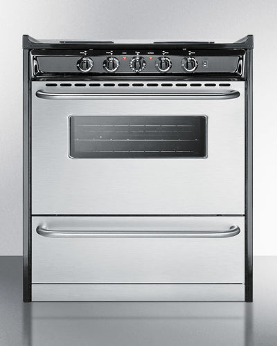 Summit 24" Electric Range with Manual Clean Oven Stainless Steel - TEM210BRWY