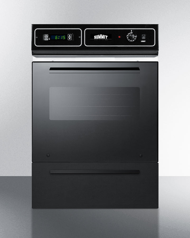 Summit 24" Wide Electric Wall Oven 115V Black - TEM715DK