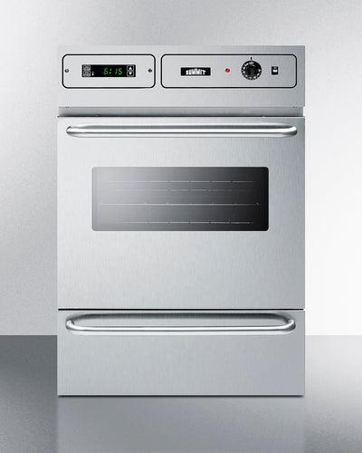 Summit 24" Wide Electric Wall Oven, 115V Stainless Steel - TEM755BKW