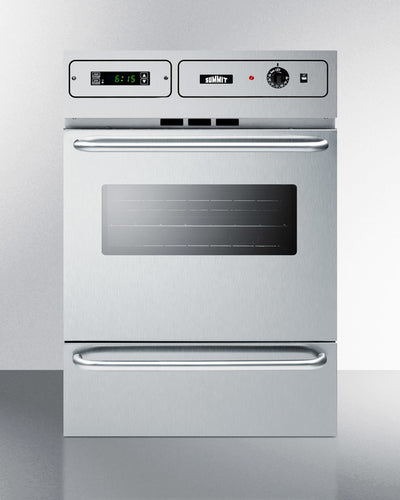 Summit 24" Wide Electric Wall Oven Stainless Steel - TEM788BKW