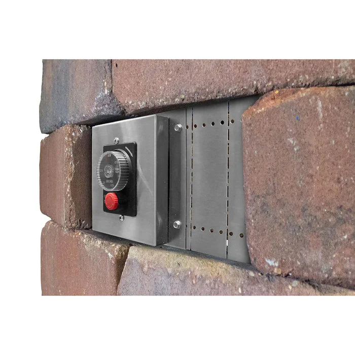 TrueFlame Control Panel designed for use SRW/Architectural Block/Pavers to house ESTOP1-0H Timer- TF-ESTOP-CP-KIT