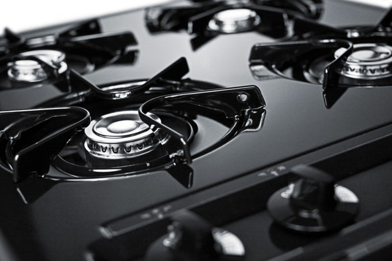 Summit 24" Wide 4 Burner Gas Cooktop Black - TNL03P