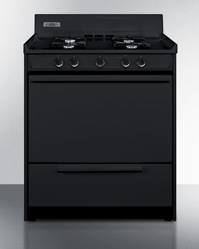 Summit 30" Wide Gas Range, Open Burners - TNM2107C