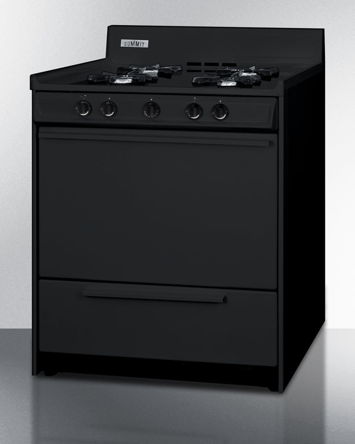 Summit 30" Wide Gas Range, Open Burners - TNM2107C