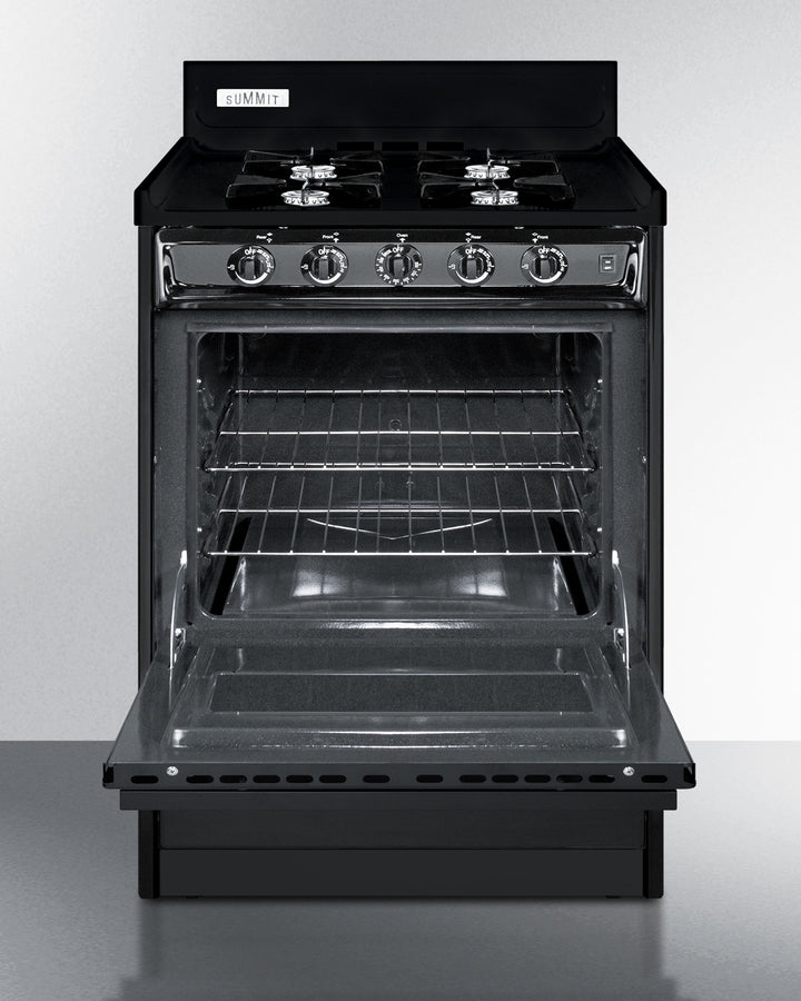 Summit 24" Wide Gas Range, Open Burners - TNM6107C