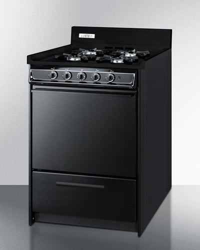 Summit 24" Wide Gas Range, Open Burners - TNM6107C