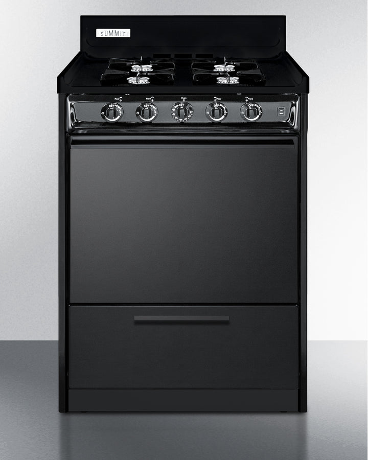 Summit 24" Wide Gas Range, Open Burners - TNM6107C