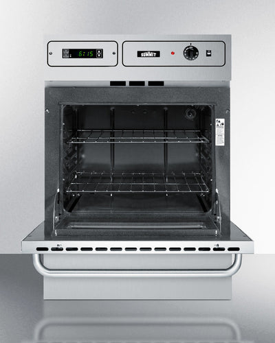 Summit 24" Wide Gas Wall Oven Stainless Steel - TTM7882BKW