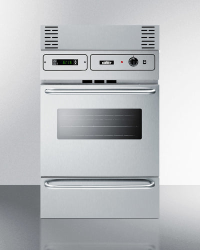 Summit 24" Wide Gas Wall Oven Stainless Steel - TTM7882BKW