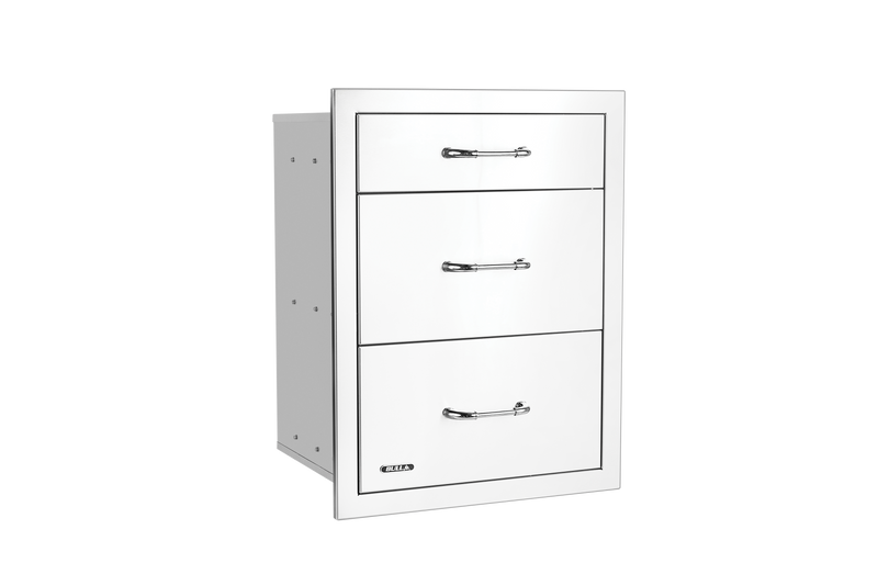 Bull Drawer, Triple, 2+1 S/S w/ Reveal - 58120 (Old Sku 58110)