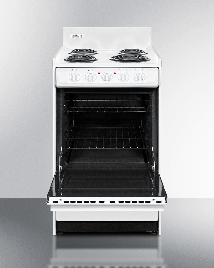 Summit 24" Electric Range with Manual Clean Oven White - WEM110