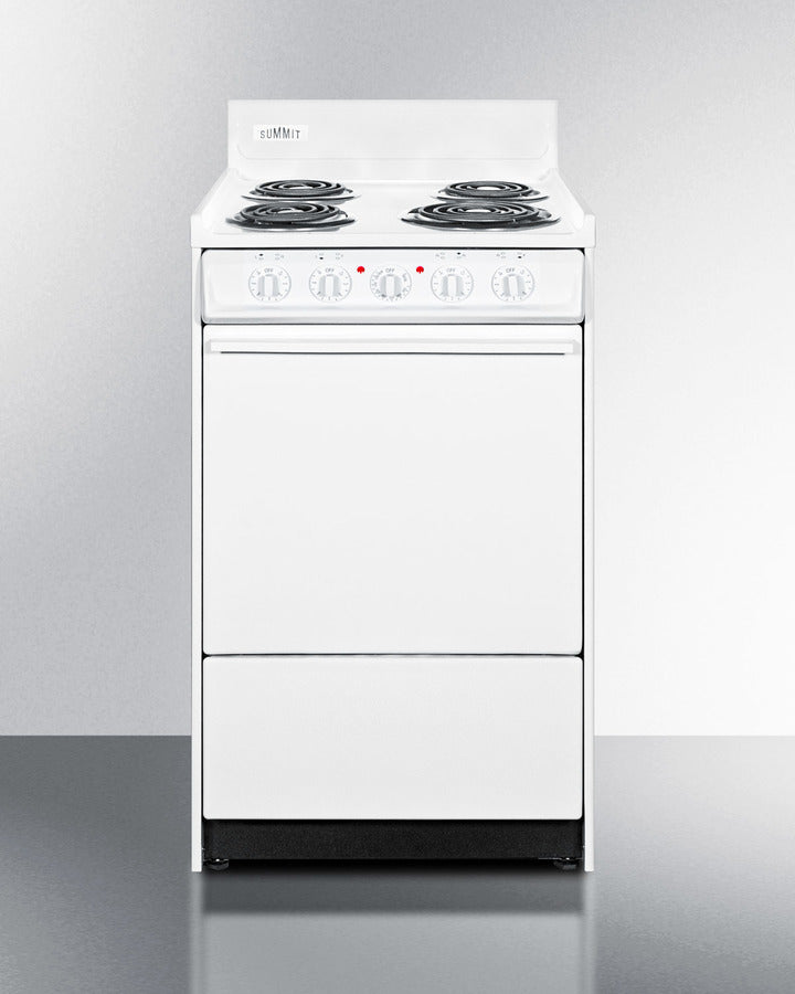 Summit 24" Electric Range with Manual Clean Oven White - WEM110