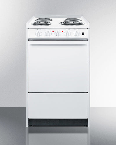 Summit 24" Electric Range with Manual Clean Oven White - WEM110R