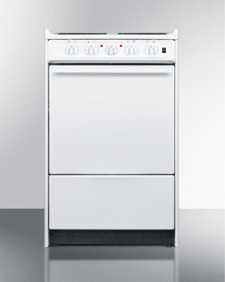 Summit 24" Electric Range with Manual Clean Oven White - WEM110R