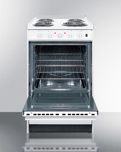 Summit 24" Electric Range with Manual Clean Oven White - WEM110R