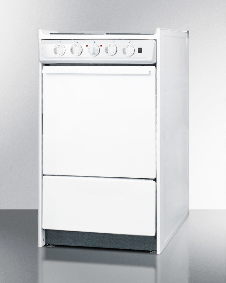 Summit 24" Electric Range with Manual Clean Oven White - WEM110R