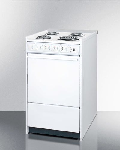 Summit 24" Electric Range with Manual Clean Oven White - WEM110R