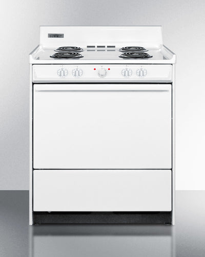 Summit 24" Apartment-Sized Electric Range with Coil Elements White - WEM210