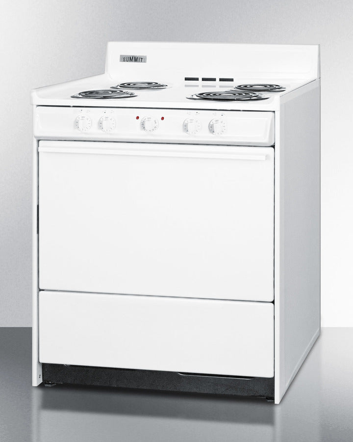 Summit 24" Apartment-Sized Electric Range with Coil Elements White - WEM210