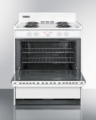 Summit 24" Apartment-Sized Electric Range with Coil Elements White - WEM210