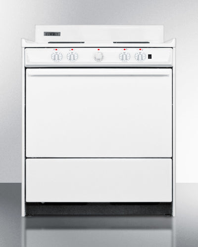 Summit 24" Electric Range with 4 Coil Elements and Oven Storage White - WEM2171Q