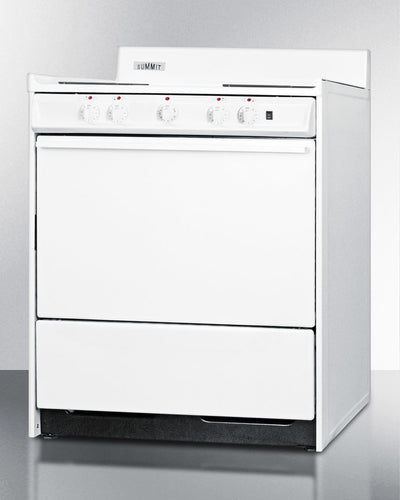 Summit 24" Electric Range with 4 Coil Elements and Oven Storage White - WEM2171Q