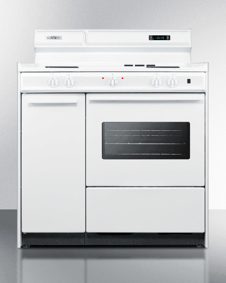 Summit 30" Electric Range with 4 Coil Elements and Storage Compartment White - WEM430KW