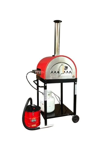 WPPO Hybrid 25 Wood/Gas-Fired Oven/Pizza Oven - Red - WKE-04WG-RED