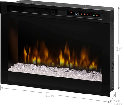 Dimplex Multi-Fire XHD 26-inch Plug-in Electric Firebox with Acrylic Ember Media Bed- XHD26G