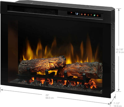 Dimplex Multi-Fire XHD 26-inch Plug-in Electric Firebox with Realogs- XHD26L