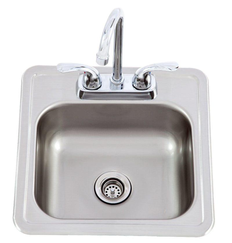 Lion Premium Grills 15 X 15 Outdoor Stainless Steel Sink With Hot/Cold Faucet – 54167