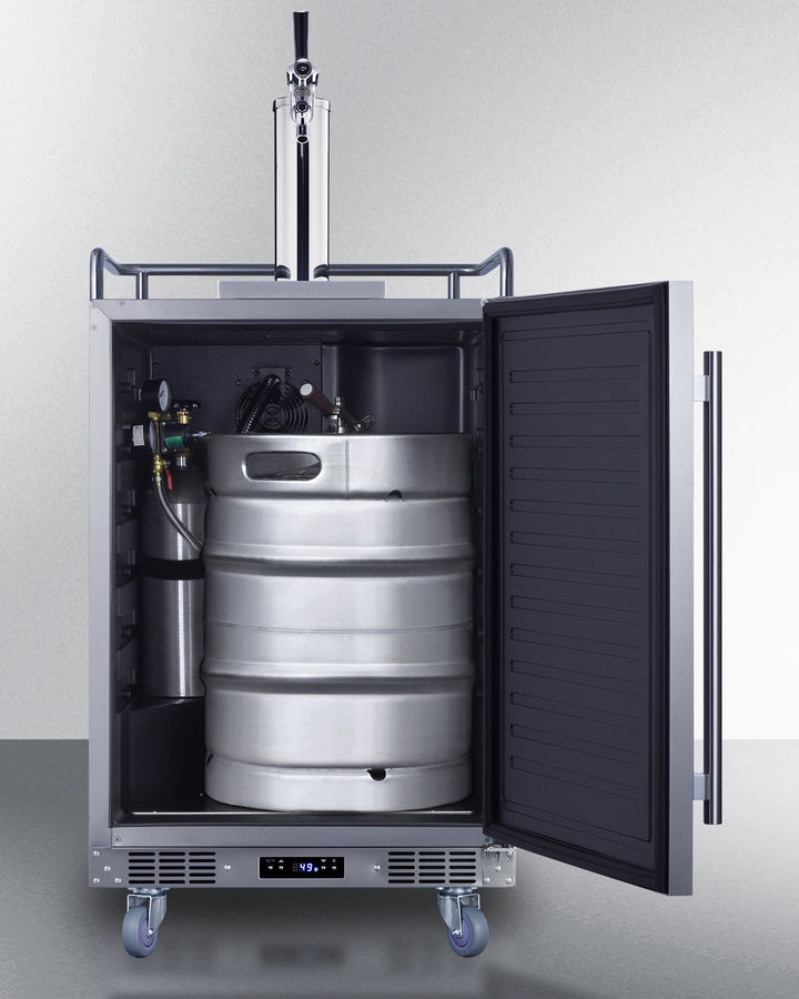 Summit - 24" Wide Built-In Outdoor Commercial Beer Kegerator - BC74OSCOM