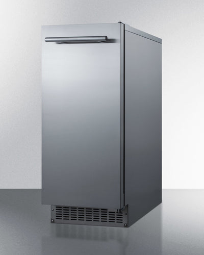 Summit - 15 Inch Built-In Ice Maker in Stainless Steel = BIM68OSPUMP