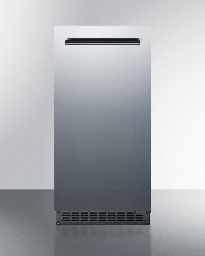 Summit - 15 Inch Built-In Ice Maker in Stainless Steel = BIM68OSPUMP