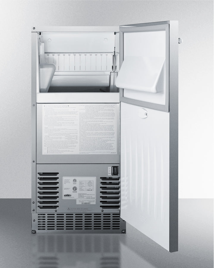 Summit - 62 lb. Clear Outdoor/Indoor Icemaker - BIM68OSGDR