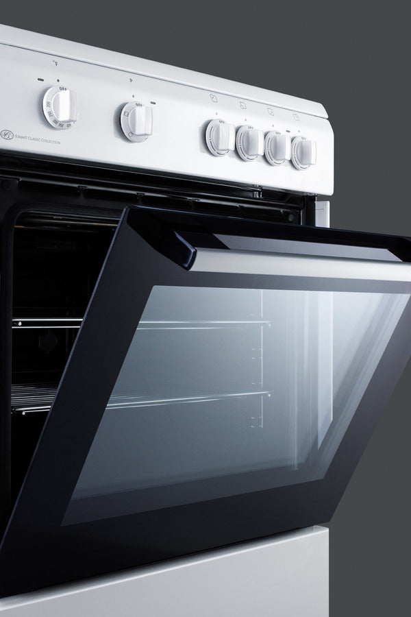 Summit - 24" Wide Smooth Top Electric Range - CLRE24WH