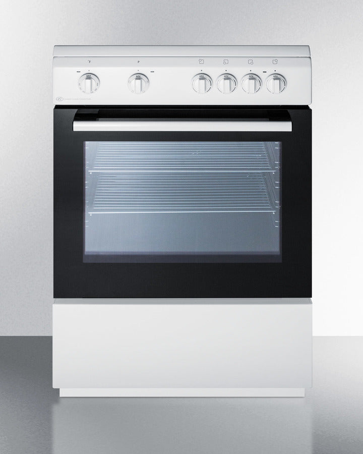 Summit - 24" Wide Smooth Top Electric Range - CLRE24WH