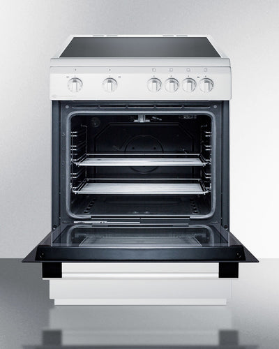 Summit - 24" Wide Smooth Top Electric Range - CLRE24WH