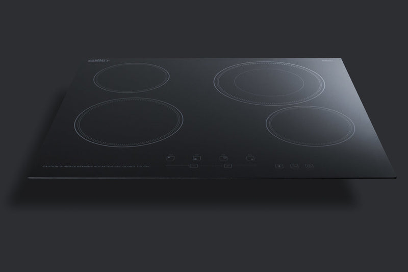 Summit - 24" Wide 230V 4-Burner Radiant Cooktop - CR4B23T5B