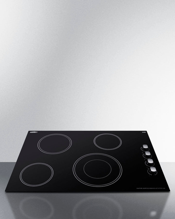 Summit - 30" Wide 208-240V 4-Burner Radiant Cooktop - CR4B30MB